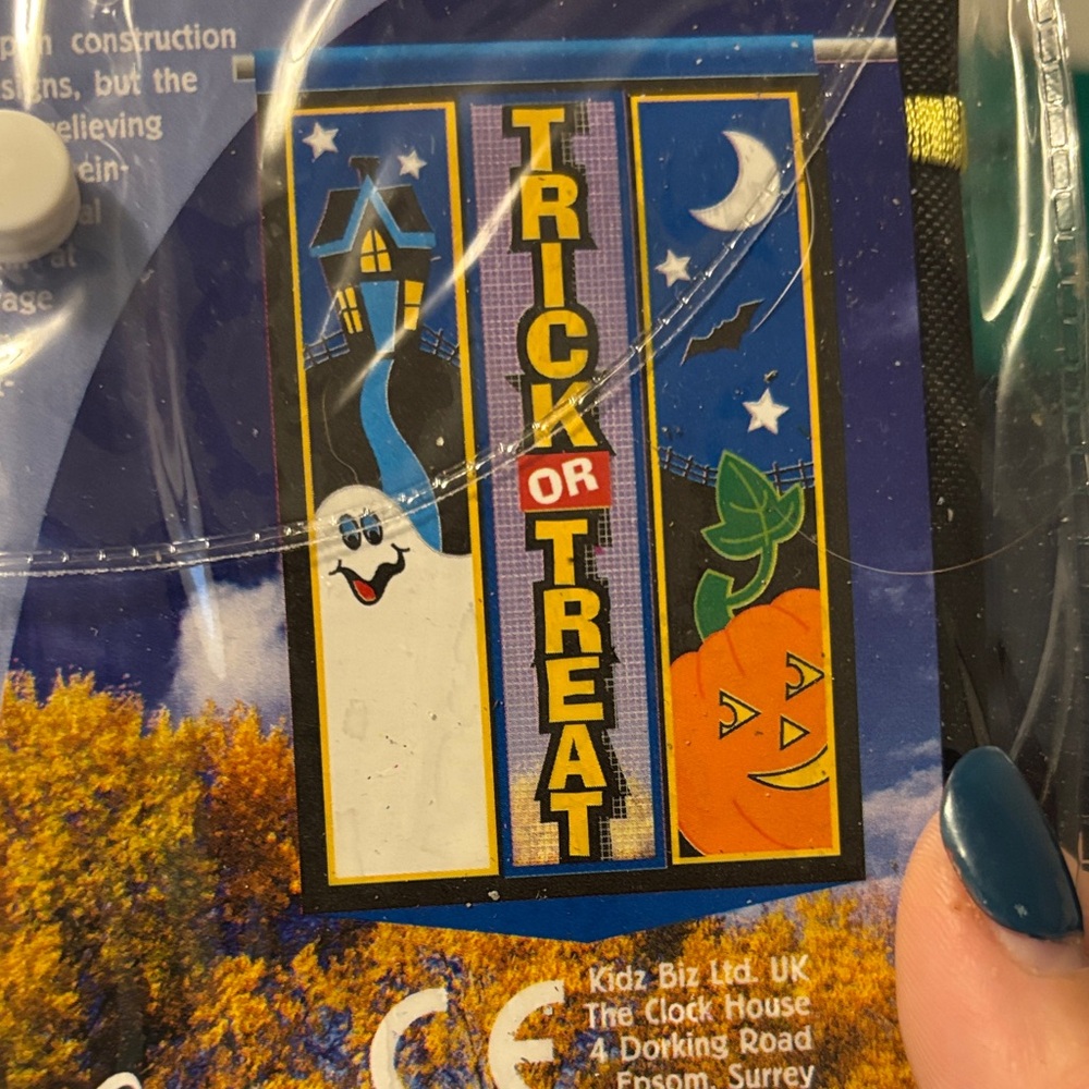 NEW Trick Or Treat Halloween Ghost, Haunted House, Pumpkin Breeze Thru Flag.